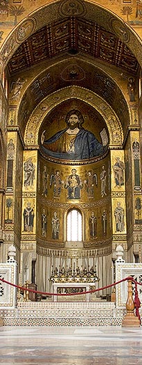 opSicilie - Een deel van de mozaïekcyclus in de kathedraal van Monreale