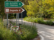 opSicilie - Fietsen in de buurt van Segesta op Sicilie