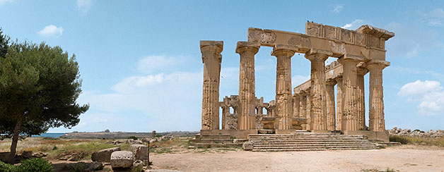 opSicilie - een tempel in Selinunte, Sicilië